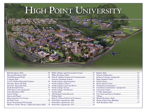 highpoint map|high point university map.